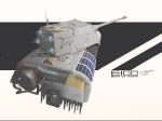  english_text gaimoon ground_vehicle gun highres mecha military military_vehicle motor_vehicle no_humans original reflection shadow sky space_craft star_(sky) starry_sky tank weapon 