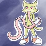  absurdly_long_tongue anthro clothed clothing digital_media_(artwork) domestic_cat felid feline felis female footwear game_grumps gloves holding_tongue long_tongue mammal plurmp_dankenstein_mcflurnten_the_cat_esquire_(game_grumps) red_eyes shoes solo sonic_(series) standing tongue tongue_out unknown_artist 