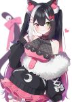  animal_ears dress heterochromia hinakano_h nekomimi stockings tail thighhighs 