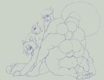  anthro balls big_balls big_butt big_penis butt genitals group group_sex hyper legendary_pok&eacute;mon male male/male mewtwo nintendo peach_(peachymewtwo) penis pok&eacute;mon pok&eacute;mon_(species) roserade sex trio video_games weasel_k zoroark 