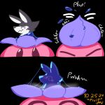 1:1 2024 ambiguous_feral ambiguous_gender ambiguous_pred ambiguous_prey anthro anthro_prey billy_(somedorkzter) black_background blobloomi_(g&amp;j) blue_saliva blush blush_lines bodily_fluids canid canine closed_frown cloud_emanata colored_saliva comic dated dazed digital_drawing_(artwork) digital_media_(artwork) duo emanata english_description english_text feet_first feral feral_pred food fox fully_inside fur ghosts_&amp;_japes ghosts_and_japes hi_res honey_(food) honey_saliva long_ears mammal monotone_background mouth_closed nose_blush onomatopoeia partially_inside plant_pred plant_vore purple_blush quotation_marks saliva saliva_covered saliva_on_body saliva_on_face saliva_string sequence signature simple_background slurping snout soft_vore somedorkzter sound_effects spiral_eyes sticky text three_frame_sequence unusual_bodily_fluids unusual_saliva unusual_vore vore vowelless watermark white_text yellow_text