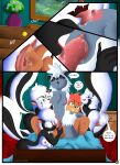 anus bed breast_lick breast_play breasts carpet felid fingering furniture genitals group group_sex hi_res idw_publishing inside juanonyx klaue_the_lion lemur licking lion lori_(jmh) mammal mephitid natasha_(jmh) nipples nude onyx_(jmh) oral orgy pantherine penile penis penis_lick primate pussy sega sex skunk sonic_the_hedgehog_(comics) sonic_the_hedgehog_(idw) sonic_the_hedgehog_(series) strepsirrhine tangle_the_lemur tongue tongue_out vaginal vaginal_fingering vase zeromegas