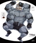 abs anthro aroused aroused_by_another aroused_male balls_outline beaten beaten_up biceps black_body black_bottomwear black_clothing black_elbow_pads black_fingerless_gloves black_footwear black_fur black_gloves black_handwear black_kneepads black_shorts black_socks black_toeless_socks bodily_fluids bottomwear brown_eyes bulge bulge_focus bulge_fondling bulge_grab bulge_rubbing clothing cocky cocky_smile competition crotch_fondling crotch_grab dazed defeat defeat_sex defeated detailed_bulge dialogue dominant dominant_anthro dominant_male duo elbow_pads english_text erection erection_under_bottomwear erection_under_clothing erection_under_shorts fangs fight fighters fighting_ring fingerless_gloves fondling_penis footwear fur generation_1_pokemon generation_7_pokemon genital_outline genitals gloves grey_body grey_skin grope groping_bulge groping_crotch hand_on_bulge hand_on_crotch handwear headache hi_res holding_bulge holding_crotch holding_penis incineroar knee_pads lying lying_on_ground machamp male male/male manly masturbation masturbation_encouragement masturbation_through_clothing muscular muscular_anthro muscular_male naruever nintendo on_back on_ground pecs penis penis_grab penis_outline pokemon pokemon_(species) red_body red_fur rubbing_crotch rubbing_head rubbing_penis sexual_competition sexual_fight shadow shirtless shirtless_anthro shirtless_male shorts socks speech_bubble stroking_penis submissive submissive_anthro submissive_male sweat sweatdrop sweaty_arms sweaty_legs taunting taunting_partner teeth tenting text thick_arms thick_thighs toeless_footwear toeless_socks victory wrestler wrestlers wrestling wrestling_clothing wrestling_gear wrestling_match wrestling_outfit yellow_eyes