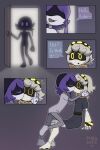  absurd_res cheat comic glitch_productions hair hi_res humanoid kissing machine mikansfw murder_drones n_(murder_drones) nori_(murder_drones) purple_eyes purple_hair robot robot_humanoid simple_background white_body white_hair yellow_eyes 