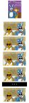 2014 absurd_res anthro artist_name asking asking_another avian beak beverage bib bird black_eyewear black_nose black_sunglasses blue_body blue_eyes bottomwear bow_tie buckteeth cheek_spots chicken clothing colored comic container cup cupcake_(fnaf) dialogue digital_media_(artwork) drinking drinking_straw driving duo ellipsis english_description english_text exclamation_point eyewear female five_nights_at_freddy&#039;s five_nights_at_freddy&#039;s_2 galliform gallus_(genus) green_eyes heart_sunglasses hi_res holding_beverage holding_container holding_cup holding_object holding_serving_tray hotpants inside_vehicle lagomorph leporid light lighting long_ears male mammal metallic_body mistressofthevoid multicolored_body name_in_dialogue orange_beak phasianid pink_bottomwear pink_clothing pink_hotpants pink_shorts pretty_and_taking_all_fades_(band) profanity purple_wall question_mark rabbit red_bow_tie red_eyelids red_tongue scottgames serving_tray shorts sitting standing sunglasses teeth text text_on_bib time_skip tongue toy_bonnie_(fnaf) toy_chica_(fnaf) wall_(structure) whisker_spots white_bib white_body white_inner_ear yellow_body