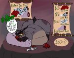 arthropod belly big_belly big_butt blood bodily_fluids burping butt chubby_cheeks disney donation_drive eating eating_flesh elephant elephantid english_text equid equine female feral flesh gatorbuns grub_(insect) hyena inflation insect larva mammal overweight proboscidean shenzi_(the_lion_king) solo spotted_hyena stuffing text the_lion_king weight_gain zebra