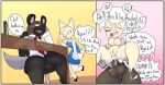  2021 4_fingers aggressive_retsuko anal anal_penetration anthro anthro_on_anthro anthro_penetrated anthro_penetrating anthro_penetrating_anthro balls balls_outline big_balls big_breasts big_penis black_body black_bottomwear black_clothing black_fur black_nose black_pants blue_clothing blue_dress blush bodily_fluids bottomwear breasts brown_body brown_fur brown_penis brown_spots bulge canid canine clothed clothing cum cum_from_ass cum_in_ass cum_inside cum_on_penis cum_splatter cumshot dialogue dress duo ejaculation english_text erection erection_under_clothing female female_penetrated fennec fenneko fingers fox frown fur genital_fluids genital_outline genitals grey_body grey_fur grey_inner_ear haida hi_res holding_object hyaenid interspecies leg_grab male male/female male_penetrating male_penetrating_female mammal moan motion_lines necktie neko3240 nipples no_pupils orgasm pants penetration penile penile_penetration penis penis_outline pink_nipples polo_shirt precum pussy red_necktie reverse_suspended_congress rough_sex sanrio sex sharp_teeth shirt sitting smile speech_bubble spots spotted_body spotted_fur spotted_hyena tan_body tan_fur teeth text thick_thighs thigh_grab thrusting topwear white_clothing white_eyes white_inner_ear white_shirt white_topwear 