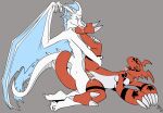  anthro bat_wings blue_wings breasts digimon digimon_(species) dragon duo entwined_tails eyes_closed female female_penetrated foot_fetish foot_lick foot_play fuf grey_background guilmon licking looking_pleasured macharius male male/female male_penetrating male_penetrating_female membrane_(anatomy) membranous_wings penetration penile penile_penetration penis_in_pussy red_body red_scales scales simple_background tail_coil tongue tongue_out vaginal vaginal_penetration white_body white_scales wings yellow_eyes 