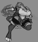 0r0 0r0ch1 3_toes 5_fingers anthro big_breasts big_ears big_feet black_and_white black_markings bottomwear bowtie_collar breasts butt clenched_teeth clothed clothing collar crossgender curvy_figure dialogue ears_back ears_down embarrassed english_text feet female fingerless_gloves fingers fully_clothed fur genderswap_(mtf) gloves grey_background hair hair_over_eye handwear hindpaw huge_breasts humanoid inside laboratory lagomorph latex legwear leporid long_ears looking_at_viewer magic magical_girl_outfit mammal markings monochrome monotone_hair mtf_crossgender one-piece_swimsuit one_eye_obstructed onomatopoeia paws pivoted_ears pose posing_for_the_viewer rabbit sailor_collar sailor_senshi_uniform sailor_uniform signature simple_background skirt small_waist solo sound_effects swimwear teeth text thigh_highs tight_clothing toeless_legwear toeless_stockings toes white_body white_fur wide_hips