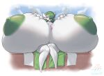  alexis_(limeknight) areola big_breasts breast_expansion breasts cloud dredge_liner expansion female gardevoir hi_res huge_breasts humanoid hyper hyper_breasts nintendo nipples not_furry one_eye_obstructed pok&eacute;mon pok&eacute;mon_(species) sitting sky solo thick_thighs video_games 