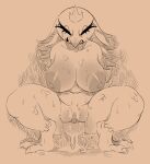2025 3_toes anthro areola avian avian_demon beak belly bent_legs big_areola big_breasts big_clitoris big_nipples biped bird bird_demon bodily_fluids breasts cheek_tuft claws clenched_teeth clitoris collarbone crouching crown crown_only curved_eyebrows dark_areola dark_nipples demon digital_drawing_(artwork) digital_media_(artwork) egg egg_from_pussy eyebrows eyelashes eyes_closed facial_tuft feather_hair feather_tuft feathers feet female front_view genitals glistening glistening_areola glistening_breasts glistening_clitoris glistening_egg glistening_genitalia glistening_nipples glistening_pussy hands_behind_back headgear headgear_only helluva_boss hi_res huge_areola huge_breasts huge_nipples leaking_pussy long_eyelashes long_pseudo_hair mature_anthro mature_female monochrome nipples non-mammal_breasts non-mammal_nipples nude nude_anthro nude_female oviposition owl owl_demon papayathebun pseudo_hair pubes pussy sepia slightly_chubby slightly_chubby_anthro slightly_chubby_female solo spread_legs spreading stella_(helluva_boss) sweat sweaty_body sweaty_breasts teeth thick_eyelashes thick_thighs thin_eyebrows toe_claws toes tuft