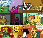  a_koopa&#039;s_revenge accessory black_hair blood bodily_fluids car comic death english_text gesture goomba hair headband hi_res human josfausto13 koopa koopa_troopa mammal mario_bros middle_finger nene_(pico) newgrounds nintendo no_pupils orange_hair pico_(newgrounds) pico_(series) reptile scalie shell shyguy sr_pelo_(character) sweat tankmen text turtle vehicle video_games yellow_body yellow_skin 