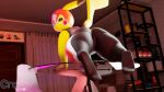  3d_(artwork) anthro clothing cosplay_pikachu_(costume) crazy_miru digital_media_(artwork) female hi_res humanoid nintendo pikachu pikachu_libre pinup pok&eacute;mon pok&eacute;mon_(species) pose solo video_games 