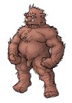  2003 anthro balls brown_body brown_fur flaccid fur genitals humanoid_genitalia humanoid_hands humanoid_penis kemono low_res male mammal overweight overweight_anthro overweight_male penis simple_background solo suid suina sus_(pig) white_background wild_boar yuuki-abe 