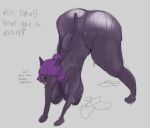  absurd_res anthro bent_over big_breasts big_butt bodily_fluids bornddainow breasts butt caught felid feline female hi_res mammal nude simple_background solo sweat sweatdrop thick_thighs wide_hips 