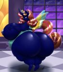  absurd_res anthro areola arthropod big_butt blue_body blues64 breasts butt changeling female friendship_is_magic hasbro hi_res holding_breast huge_butt hyper hyper_butt kekinfuntimes my_little_pony nipples overweight overweight_anthro overweight_female solo thick_thighs 
