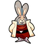  2017 alpha_channel anthro bandanna brown_body brown_fur buckteeth chibi clothing eyebrows fur hands_behind_back kerchief lagomorph leporid long_ears low_res lsdoiphin male mammal nintendo peppy_hare rabbit simple_background solo standing star_fox tan_body tan_fur teeth transparent_background video_games whiskers 