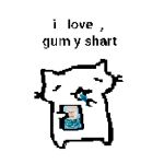 2023 ambiguous_gender anthro bag_of_food candy dessert dialogue domestic_cat eating eating_food english_text eyes_closed featureless_crotch felid feline felis food front_view gummy_(food) hi_res holding_bag holding_food holding_object mammal nude sillycritterz simple_background solo standing text whiskers