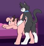 2025 4_fingers absurd_res anthro anthro_on_anthro anthro_penetrated anthro_penetrating anthro_penetrating_anthro bent_over big_butt black_body black_fur blue_collar breath butt butt_grab chest_tuft clefairy collar crossed_arms domestic_cat duo erection felid feline felino felis fingers fist from_behind_position fur generation_1_pokemon genitals glans gloves_(marking) hand_on_butt heart_eyes heart_symbol hi_res interspecies leg_markings looking_at_another looking_back looking_down looking_pleasured looking_up male male/male male_penetrated male_penetrating male_penetrating_male mammal markings nintendo nude penetration penis pink_body pink_fur pink_glans pink_nose pink_penis pokemon pokemon_(species) purple_eyes sex socks_(marking) standing standing_doggystyle treble_starcrush tuft whisker_spots whiskers white_body white_fur
