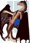 animal_genitalia balls brown_body brown_fur brown_horn claws dragon erection feral fur furred_dragon furred_scalie genitals herpydragon hi_res horn knot male mythological_creature mythological_scalie mythology pawpads penis pink_knot pink_pawpads pink_penis scalie sheath solo teeth white_body white_claws white_fur yellow_eyes