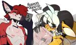 2025 arthropod bee belly belly_markings big_penis black_body bodily_fluids canid canine chains_(marking) cheek_tuft chevron_(marking) doink_(artist) dragon dripping drooling electricity electronics english_text eye_contact facial_tuft femboy flint_(flintsnowfox) foreskin foreskin_play fox fur genital_fluids genitals gloves_(marking) grey_body grey_fur grey_hair grey_hair_tips hachi_(honeypupper) hair hi_res horn huge_penis humiliation hybrid hymenopteran hyper hyper_genitalia hyper_penis insect licking lightning lightning_bolt long_nails looking_at_another looking_at_partner looking_down looking_pleasured male male/male male_penetrating mammal markings multicolored_body multicolored_fur multicolored_hair mythological_creature mythological_scalie mythology nipples oral oral_only penetration penis phone precum precum_drip precum_on_face precum_on_own_penis precum_on_penis precum_string recording recording_device recording_video red_body red_fox red_fur red_hair saliva scalie simple_background smile smiling_at_another smiling_at_partner smirk smirking_at_another smirking_at_partner smirking_dom star_eyes sweat sweatdrop sweaty_body sweaty_face sweaty_genitalia sweaty_penis tan_body tan_fur tan_hair text tongue tongue_in_foreskin tongue_out true_fox tuft vein veiny_penis white_body white_fur yellow_body yellow_fur