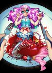  blood blood_on_face blue_body blue_eyes blue_scales bodily_fluids bone bracelet cut_(disambiguation) cutlery death empty_eyes female fin first_person_view food fork gem gore hair hard_vore holding_object humanoid jewelry kitchen_utensils knife laura_(precure) long_hair looking_up lying marine merfolk monster_girl_(genre) navel necklace on_back pearl_(gem) pearl_necklace plate purple_hair scales senmu solo spread_arms star tail_fin tools tropical-rouge!_precure vore wounded 
