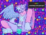 andromorph anthro big_clitoris blue_body blue_eyes blue_feathers blue_fur blue_pawpads blush bodily_fluids chirp_(himborodeo) claws clitoris dark_sclera dildo ear_piercing feathers fur genital_fluids genitals hi_res himborodeo horn hybrid intersex knot knotted_dildo mastectomy_scar nipples pawpads paws penetration piercing pink_body pink_feathers pink_fur purple_body purple_fur raised_leg scar sex_toy sitting solo sparklefur trans_(lore) trans_man_(lore) vagina vaginal vaginal_fluids vaginal_penetration wings