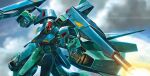  aiming arm_cannon artist_request beam_cannon cable cloud cloudy_sky energy energy_beam energy_gun firing flying gaplant gundam gundam_perfect_file machinery mecha mecha_focus mobile_suit no_humans official_art one-eyed painting_(medium) realistic robot scan science_fiction shield sky titans_(gundam) traditional_media weapon zeta_gundam 