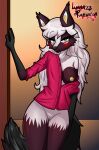 2025 absurd_res anthro areola bedroom_eyes black_tail blouse blush bodily_fluids bottomless breasts canid canine cleft_of_venus clothed clothing female fox fox_(kungfury) genital_fluids genitals hair hi_res innie_vulva long_hair looking_at_viewer lunaris_parukia mammal mostly_nude narrowed_eyes navel nipples seductive solo tail topwear vaginal_fluids vulva wardrobe_malfunction yellow_eyes