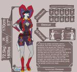 absurd_res arm_markings armor back_markings big_breasts biography bisexual black_hair blue_eyes boots bottomwear breasts butt butt_markings canid canine canis chest_markings cleavage cleavage_cutout clothed clothing cutout facial_markings female fishnet_clothing fool&#039;s_hat footwear fur gauntlets gloves grey_body grey_fur hair hand_on_hip handwear hat head_markings headgear headwear hi_res jester lantern_sleeves long_hair looking_at_viewer male mammal markings model_sheet purple_bottomwear purple_clothing purple_gauntlets purple_topwear red_bottomwear red_clothing red_gauntlet red_markings red_topwear shoes simple_background smile solo stats tail tan_background text text_box thick_thighs topwear white_clothing white_gloves white_handwear wolf zara_(zaraunitymasters) zaraunitymasters
