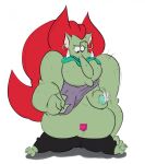 belly breasts clothed clothing disney duo fairy female gem hair hi_res humanoid jodero ms._skullnick not_furry overweight overweight_female overweight_humanoid red_hair star_vs._the_forces_of_evil troll 