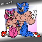  1:1 abdominal_bulge abs ahegao amy_rose anthro biceps big_breasts blue_body blue_fur bns_arts boots breasts clothing countershading eulipotyphlan fangs female footwear fur genitals gloves green_eyes handwear hedgehog looking_pleasured male male/female mammal mostly_nude muscular muscular_female muscular_male open_mouth pecs penetration penis pink_body pink_fur sharp_teeth smile sonic_the_hedgehog sonic_the_hedgehog_(series) t.n. teeth tongue tongue_out vaginal vaginal_penetration vein veiny_penis 
