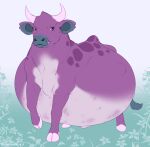  angry belly bovid bovine feral flittermilk hooves horn hybrid hyper hyper_pregnancy male male_pregnancy mammal multicolored_body nidofur nidoking nintendo pok&eacute;mon pok&eacute;mon_(species) pregnant snout solo video_games 