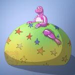 1:1 animate_inanimate anthro big_diaper blush bodily_fluids claws clothed clothing diaper dinosaur genital_fluids hand_on_diaper hand_on_own_diaper huge_diaper hyper_diaper inflatable living_inflatable looking_down male pattern_diaper pool_toy prehistoric_species reptile riding_diaper scalie simple_background smile solo theropod touching_diaper tyrannosaurid tyrannosauroid tyrannosaurus tyrannosaurus_rex unclean_diaper unknown_artist urine used_diaper wearing_diaper wet_diaper zoran