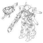  advance_of_zeta aircraft alternate_form beam_rifle cable commentary_request energy_gun gundam highres kenki_fujioka_(style) korean_commentary landing_gear lineart machinery mecha mecha_focus mobile_suit monochrome no_humans one-eyed original prototype_asshimar radio_antenna redesign robot science_fiction titans_(gundam) unfinished weapon white_background youy1213 