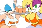  anthro archie_comics big_breasts breasts bunnie_rabbot chiropteran cleavage clothed clothing cybernetics cyborg duo female hooters lagomorph leporid machine mammal rabbit raccoonshinobi rouge_the_bat sonic_the_hedgehog_(archie) sonic_the_hedgehog_(comics) sonic_the_hedgehog_(series) 