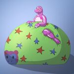 1:1 animate_inanimate anthro big_diaper blush claws clean_diaper clothed clothing diaper dinosaur hand_on_diaper hand_on_own_diaper huge_diaper hyper_diaper inflatable living_inflatable looking_down male pattern_diaper pool_toy prehistoric_species reptile riding_diaper scalie simple_background smile solo theropod touching_diaper tyrannosaurid tyrannosauroid tyrannosaurus tyrannosaurus_rex unknown_artist wearing_diaper zoran