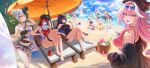  ^_^ absurdres ahoge animal_ears asymmetrical_horns bare_legs barefoot beach bent_over bikini bikini_under_shorts black_bikini black_hair black_jacket black_one-piece_swimsuit black_thighlet blonde_hair bloom_(irys) blue-tinted_eyewear blue_fire blue_sky boros_(ouro_kronii) breasts brown_hair cecilia_immergreen cecilia_immergreen_(holonatsu_paradise) chest_jewel cleavage closed_eyes cloud cloudy_sky colored_inner_hair day death-sensei_(mori_calliope) denim denim_shorts dog_ears dog_girl dog_tail double_bikini double_bun elizabeth_rose_bloodflame elizabeth_rose_bloodflame_(holonatsu_paradise) everyone fire fire_on_chest fishing_rod food frilled_one-piece_swimsuit frills fuwawa_abyssgard fuwawa_abyssgard_(holonatsu_paradise) gem gigi_murin gigi_murin_(holonatsu_paradise) gloom_(irys) hair_bun hair_ornament happy hat highleg highleg_one-piece_swimsuit highres holding holding_fishing_rod holding_food holding_popsicle holojustice hololive holonatsu_paradise horns incredibly_absurdres jacket kfp_employee_(takanashi_kiara) koseki_bijou koseki_bijou_(holonatsu_paradise) large_breasts layered_bikini leopard_print_bikini lifeguard light_rays long_hair long_sleeves looking_at_viewer mini_eyewear mococo_abyssgard mococo_abyssgard_(holonatsu_paradise) multicolored_hair multiple_girls navel nerissa_ravencroft nerissa_ravencroft_(holonatsu_paradise) o-ring o-ring_thigh_strap ocean off_shoulder official_alternate_costume official_alternate_hairstyle one-piece_swimsuit open_clothes open_jacket orange_bikini outdoors panther_girl panther_tail pink_eyes police_hat ponytail popsicle poyoyo_(nakiri_ayame) purple_gemstone rainbow raora_panthera raora_panthera_(holonatsu_paradise) red_eyes red_hair red_one-piece_swimsuit sand_castle sand_sculpture sandals shiori_novella shiori_novella_(holonatsu_paradise) short_hair shorts siblings single-shoulder_one-piece_swimsuit sisters sitting sky smile sparkle split-color_hair standing straw_hat streaked_hair subaru_duck summer sunbeam sunlight swim_ring swimsuit tail takodachi_(ninomae_ina'nis) thigh_strap tinted_eyewear twins twintails two-tone_hair uneven_horns very_long_hair virtual_youtuber yellow_eyes yyumio 