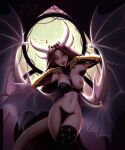  breasts devil horns maebari miranda_(zliva) monster_girl nipples no_bra tail wings zliva 