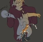 3_toes abdominal_bulge alien anal anal_penetration animal_genitalia animal_penis bodily_fluids canid canine canis claws cum cybernetics drooling duo erection feet felid feral flared_penis fur genital_fluids genitals hi_res holding_another intersex larger_male machine male male/male male_penetrating maleherm mammal mandibles open_mouth penetration penis puppyratcat saliva sex simple_background size_difference toes vaginal vaginal_penetration vortihound xog