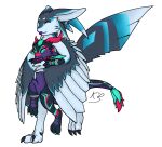 alpha_channel annoyed anthro arm_markings avali black_body black_claws blep blue_body blue_feathers blue_markings braid_(k&#039;braid) claws disgruntled dragon duo ear_markings eyes_closed facial_markings feather_markings feathers glowing glowing_eyes grey_body grey_feathers hair happy head_markings holding_another holding_arm holding_chest holding_up horn iota_orionis_(ritualneo) iridescent_feathers k&#039;braid leg_markings male markings mythological_creature mythological_scalie mythology no_irises no_pupils no_sclera purple_body purple_mouth purple_tongue red_horn red_markings scalie smile struggling suspension tail tail_feathers tail_markings tail_tuft teal_claws teal_eyes teal_hair teal_markings tongue tongue_out tuft walking white_body white_feathers