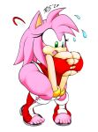  amy_rose big_breasts blush breasts cleavage clothed clothing eulipotyphlan feet growth hedgehog mammal raccoonshinobi sonic_the_hedgehog_(series) thick_thighs toes torn_clothing wide_hips 