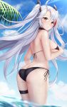  artist_revision ass azur_lane bikini garter jyu-so prinz_eugen_(azur_lane) swimsuits wet 