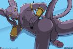  2021 3:2 absurd_res anthro balls beerus butt digital_media_(artwork) domestic_cat dragon_ball dragon_ball_super dragon_ball_z english_text felid feline felis genitals hairless hairless_cat hi_res humanoid_genitalia long_ears looking_at_viewer male mammal nipples nude penis prismanoodle_(artist) simple_background smile solo sphynx_(cat) text 