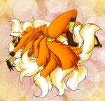  absurd_res anthro artist big_breasts breasts canid canine digital_media_(artwork) featureless_breasts female fluffy fox hi_res invalid_tag lady_(disambiguation) mammal multi_tail nude painting pawpads paws solo 