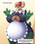  2021 4_fingers alternate_version_at_source anthro appletun big_breasts breasts clothed clothing dialogue digital_media_(artwork) english_text eyes_closed female fingers hi_res mleonheart nintendo nipple_outline open_mouth open_smile pok&eacute;mon pok&eacute;mon_(species) smile solo text thick_thighs video_games 