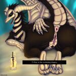 2_horns 5_fingers 5_toes anus ass_up back_wings bedroom_eyes bent_legs big_butt bone bonfire butt claws clitoris curling_toes curved_horn dark_souls dragon english_text everlasting_dragon feet female feral fingers fluffy foot_focus fromsoftware fur furred_dragon furred_scalie genitals half-closed_eyes hand_on_butt hi_res hindpaw horn huge_butt looking_at_viewer looking_back lounging lying mythological_creature mythological_scalie mythology narrowed_eyes on_front open_mouth open_smile outside paws presenting presenting_anus presenting_hindquarters presenting_vulva pubes puffy_anus raised_tail rear_focus rear_view scales scalie seductive sharp_teeth skull skull_head smile soles solo spread_butt spread_legs spread_vulva spreading tail teeth tenkoles text text_box toes vulva wide_hipped_female wide_hips wings