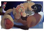 anthro anus areola bed big_breasts blush bodily_fluids bovid brand_new_animal breasts brown_body brown_fur brown_hair butt caprine chicken clothed clothing cuckold curls eyewear fellatio female fur furniture gem_horner genitals glasses goat group hair hairy hairy_vulva hi_res horn huge_breasts inverted_nipples izzy_(blubunny82) male male/female mammal marsupial mature_female melissa_horner mirok muscular muscular_male nipples oral overweight overweight_female penile penis sex studio_trigger sweat sweatdrop sweaty_breasts sweaty_butt sweaty_genitalia sweaty_legs sweaty_thighs trio vombatiform wearing_glasses wombat