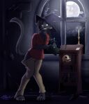 2025 anthro atmospheric barefoot biped black_hair blush body_size_growth bone book bookshelf breast_growth breasts cabinet candle candlelight candlestick cheek_tuft chest_tuft claws clothing cloud collared_shirt colored covering_chest cute_fangs domestic_cat ear_growth embarrassed eyelashes facial_tuft fangs feet felid feline felis female fluffy fluffy_tail full-length_portrait full_moon fur fur_growth furniture gender_transformation grimace growth hair hair_growth hair_over_eye halloween hat headgear headwear heart_nose heart_symbol hi_res holding_book holding_object holidays human_to_anthro inner_ear_fluff khaki_pants knock-kneed leaning leaning_forward light long_hair long_tail looking_at_self looking_at_tail looking_back looking_down mammal moon mtf_transformation night one_eye_obstructed oversized_clothing paw_growth paws polo_shirt portrait sagging_pants sequence shaded shirt size_transformation skull sky skyscape snout snout_growth solo species_transformation spellbook spider_web tagme tail tail_growth tall teeth tf-sential topwear transformation transformation_sequence tuft wardrobe_malfunction window witch_hat yellow_eyes