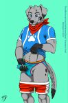  absurd_res anthro axel_blackpaw balls bandanna barely_visible_balls barely_visible_genitalia bodily_fluids bulge canid canine canis clothed clothing domestic_dog drekkorwolfsoul erection erection_under_clothing genital_fluids genital_outline genitals hi_res kerchief lgbt_pride male mammal masturbation penile penile_masturbation penis_outline precum pride_colors rainbow_flag rainbow_pride_flag rainbow_symbol simple_background solo 